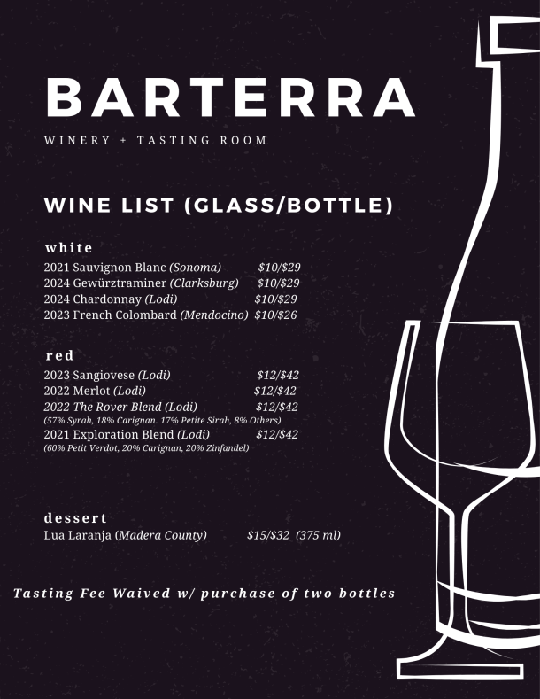 February 2026 Wine Bottle List