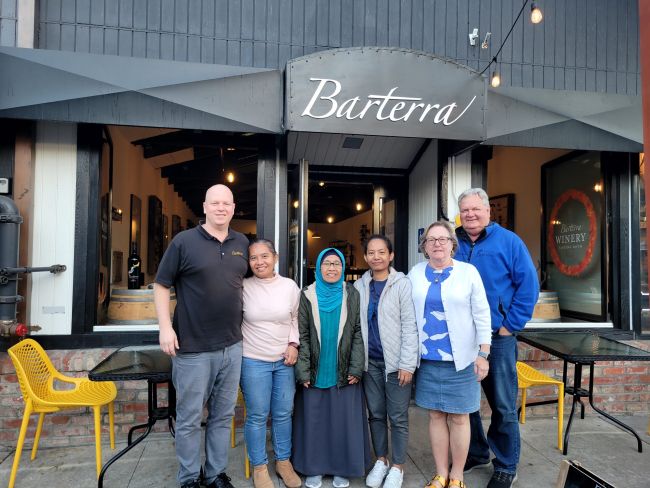 Minoletti Family at Barterra front door